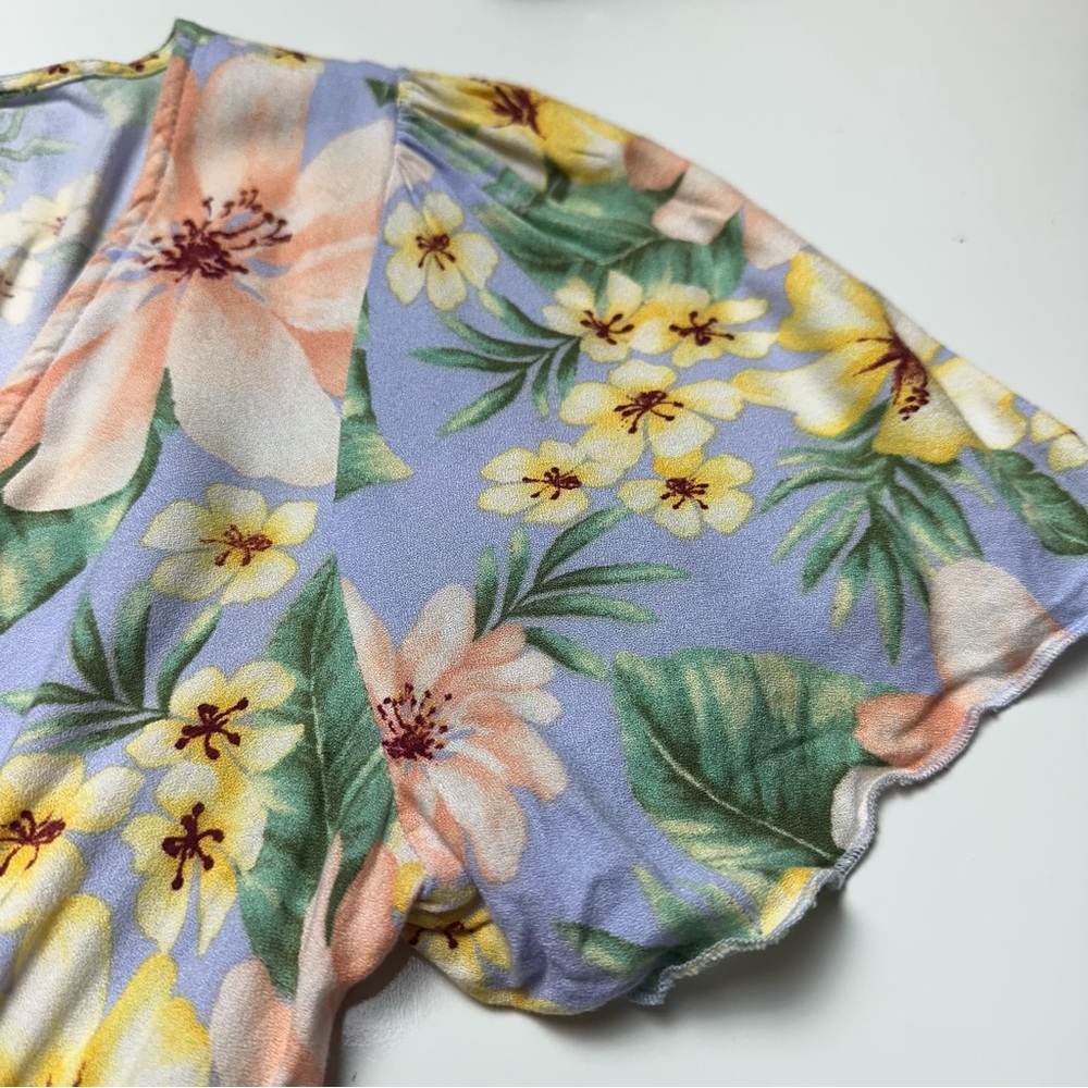 Y2K Forever 21 Floral Tea Dress | Rayon Cottagecore Garden Party Spring Mini - Picture 6 of 13